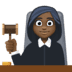 👩🏿‍⚖️ woman judge: dark skin tone display on Facebook